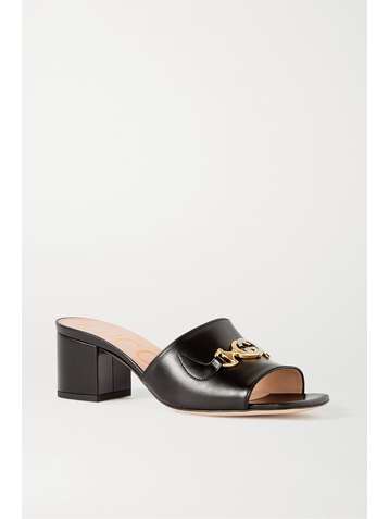 GUCCI Zumi embellished leather mules