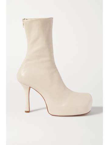 BOTTEGA VENETA Leather platform ankle boots