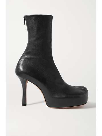 BOTTEGA VENETA Leather platform ankle boots