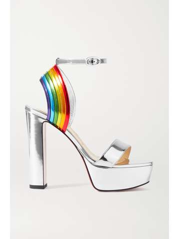 CHRISTIAN LOUBOUTIN Arkendisc Alta 130 metallic leather platform sandals