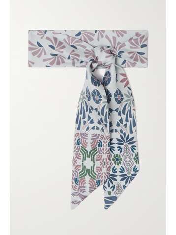 LORO PIANA Floral-print silk-twill scarf
