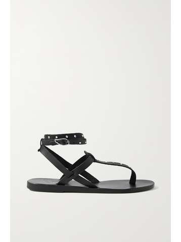 ANCIENT GREEK SANDALS Estia Sandalen aus Leder mit Swarovski-Kristallen