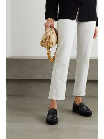 TOD'S Patent-leather platform loafers