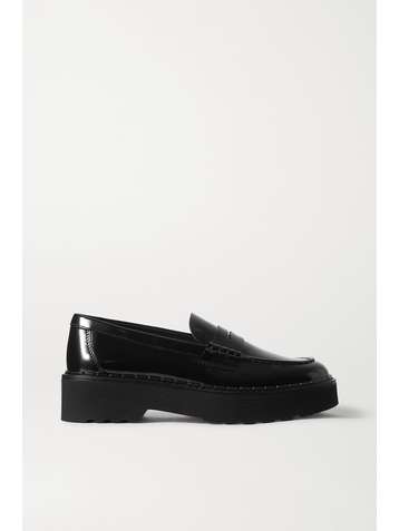 TOD'S Patent-leather platform loafers