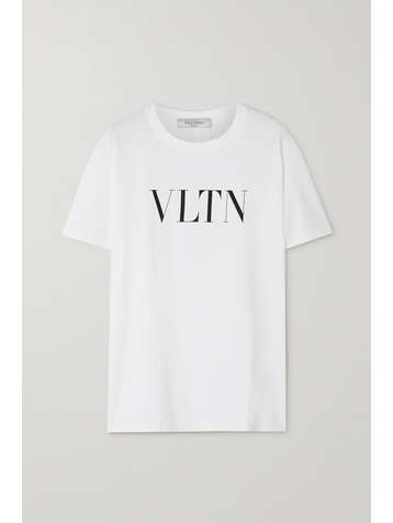 VALENTINO Printed cotton-jersey T-shirt