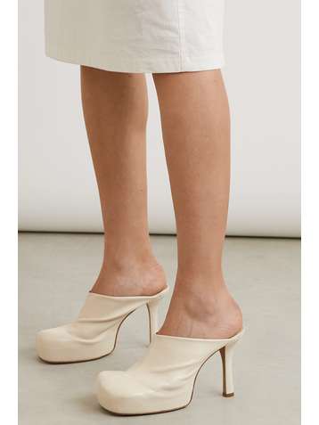 BOTTEGA VENETA Leather platform mules