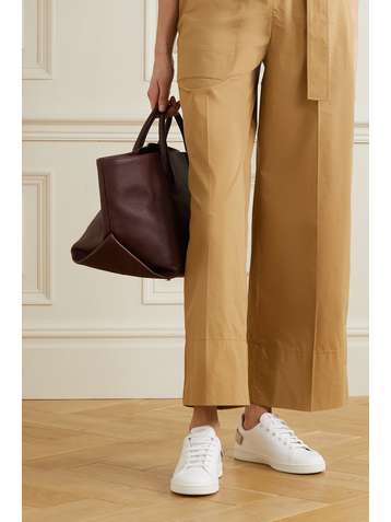 VALENTINO Valentino Garavani Backnet logo-perforated leather sneakers