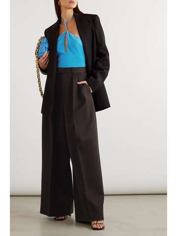 BOTTEGA VENETA Pantalon large en grain de poudre à plis