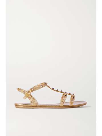 VALENTINO Valentino Garavani Rockstud glittered rubber sandals