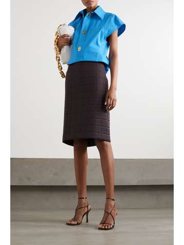 BOTTEGA VENETA Cutout cotton-poplin top