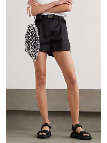 PRADA Leather and nylon sandals