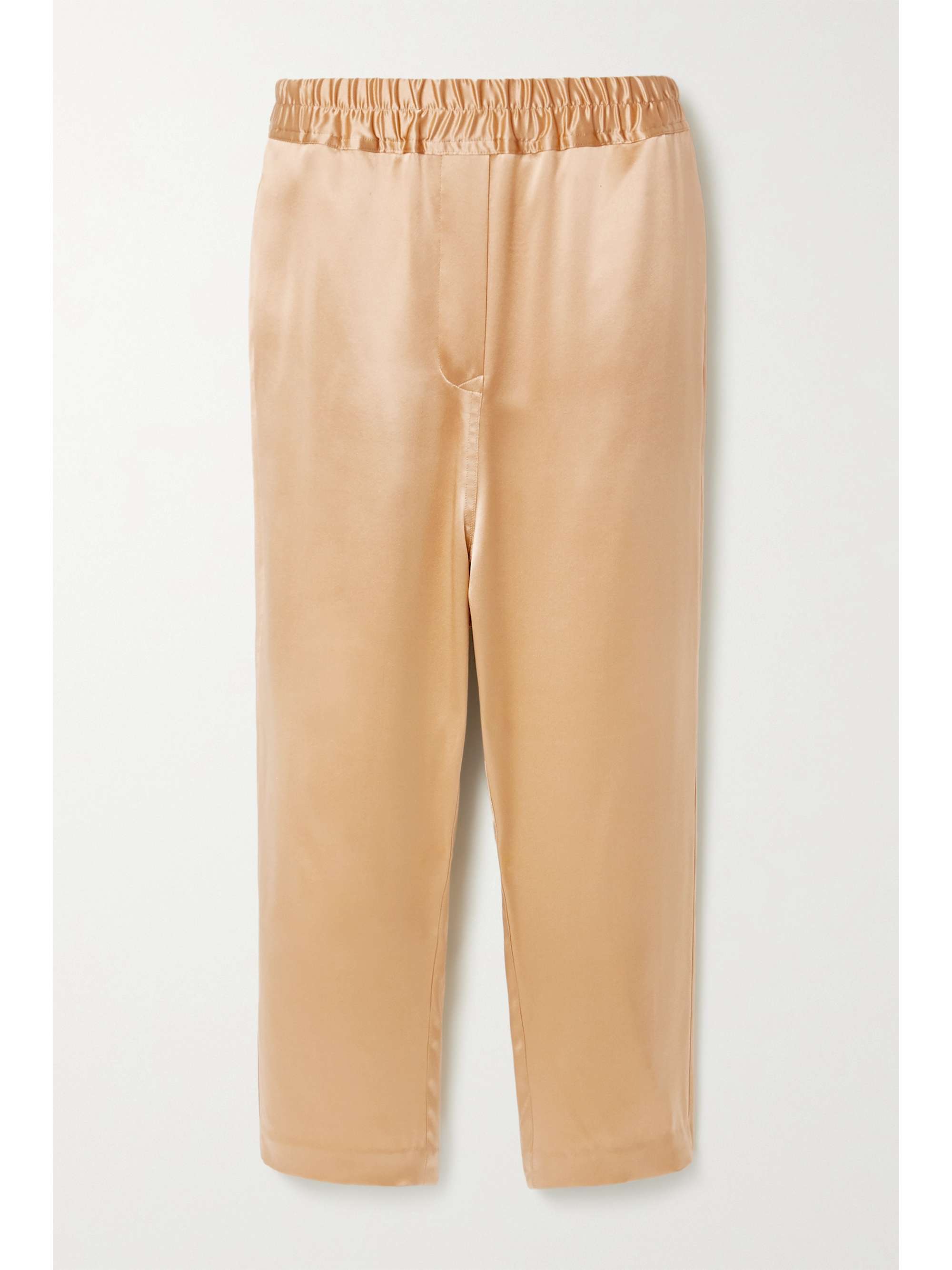 Gold Safi silk-satin track pants | NILI 