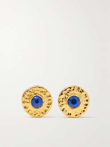 OCTAVIA ELIZABETH + NET SUSTAIN Nesting Gem 18-karat recycled gold sapphire earrings
