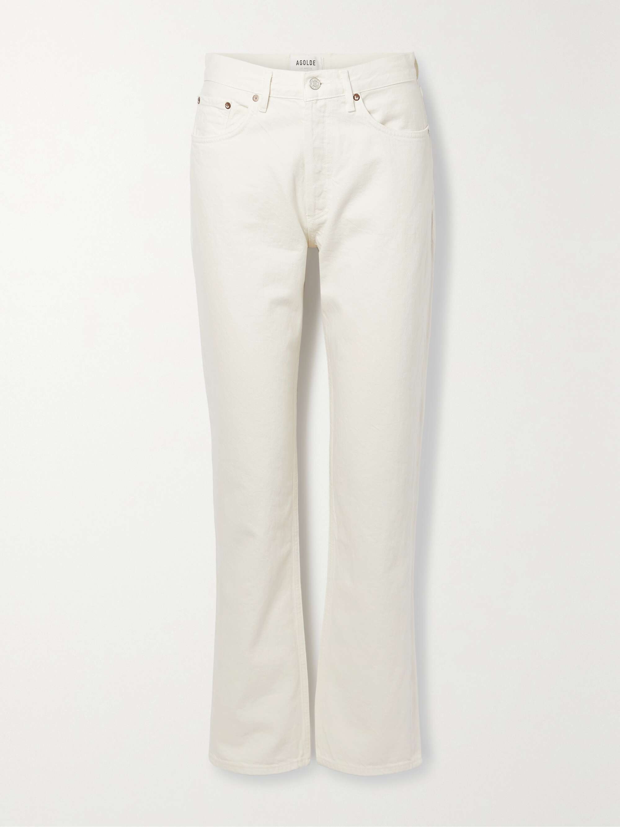 White Lana mid-rise straight-leg 