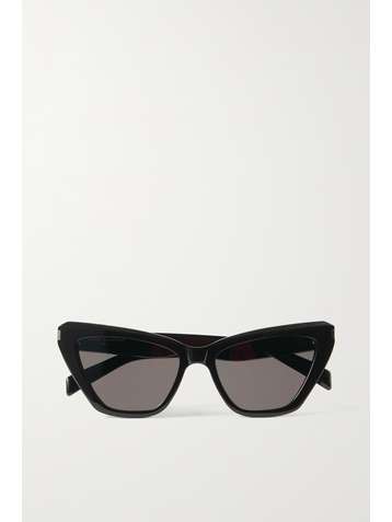 SAINT LAURENT Cat-eye acetate sunglasses