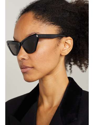 SAINT LAURENT Cat-eye acetate sunglasses