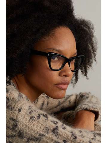 SAINT LAURENT Cat-eye acetate optical glasses