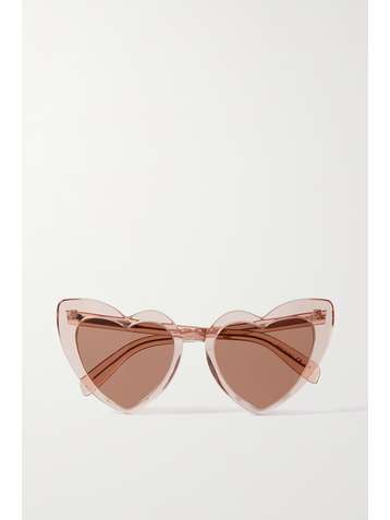 SAINT LAURENT Loulou heart-shaped acetate sunglasses