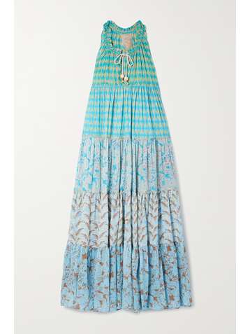 YVONNE S Hippy tiered printed cotton-voile maxi dress