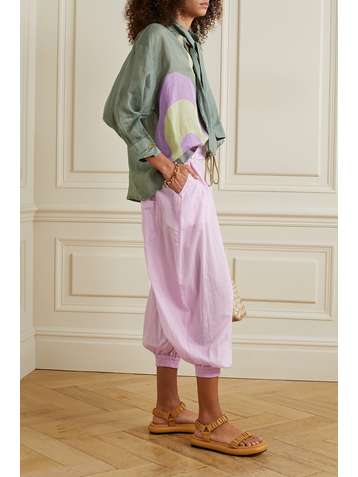 YVONNE S Cropped voile pants