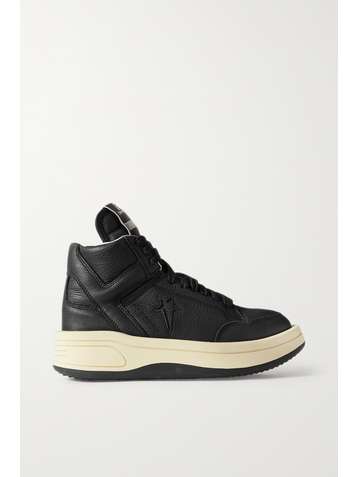 RICK OWENS + Converse + DRKSHDW TURBOWPN Sneakers aus strukturiertem Leder