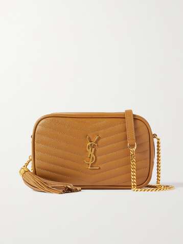 SAINT LAURENT Sac porté épaule en cuir texturé matelassé Lou Mini