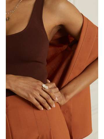 JACQUIE AICHE 14-karat gold diamond ring