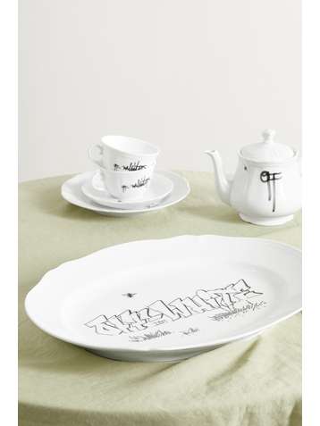 GINORI + Off-White 38.5cm porcelain platter