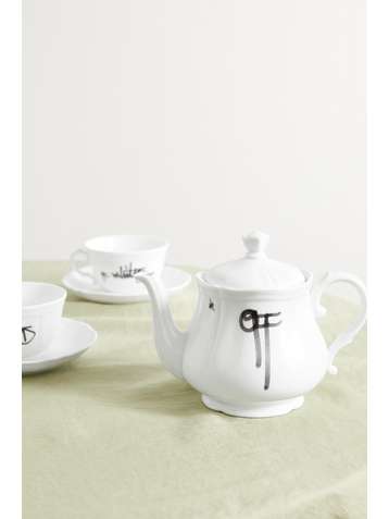 GINORI + Off-White printed porcelain teapot