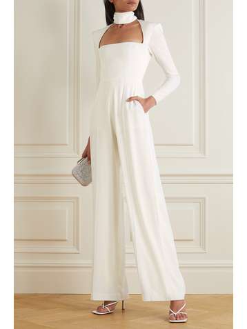 ALEX PERRY Morgan cutout crepe jumpsuit