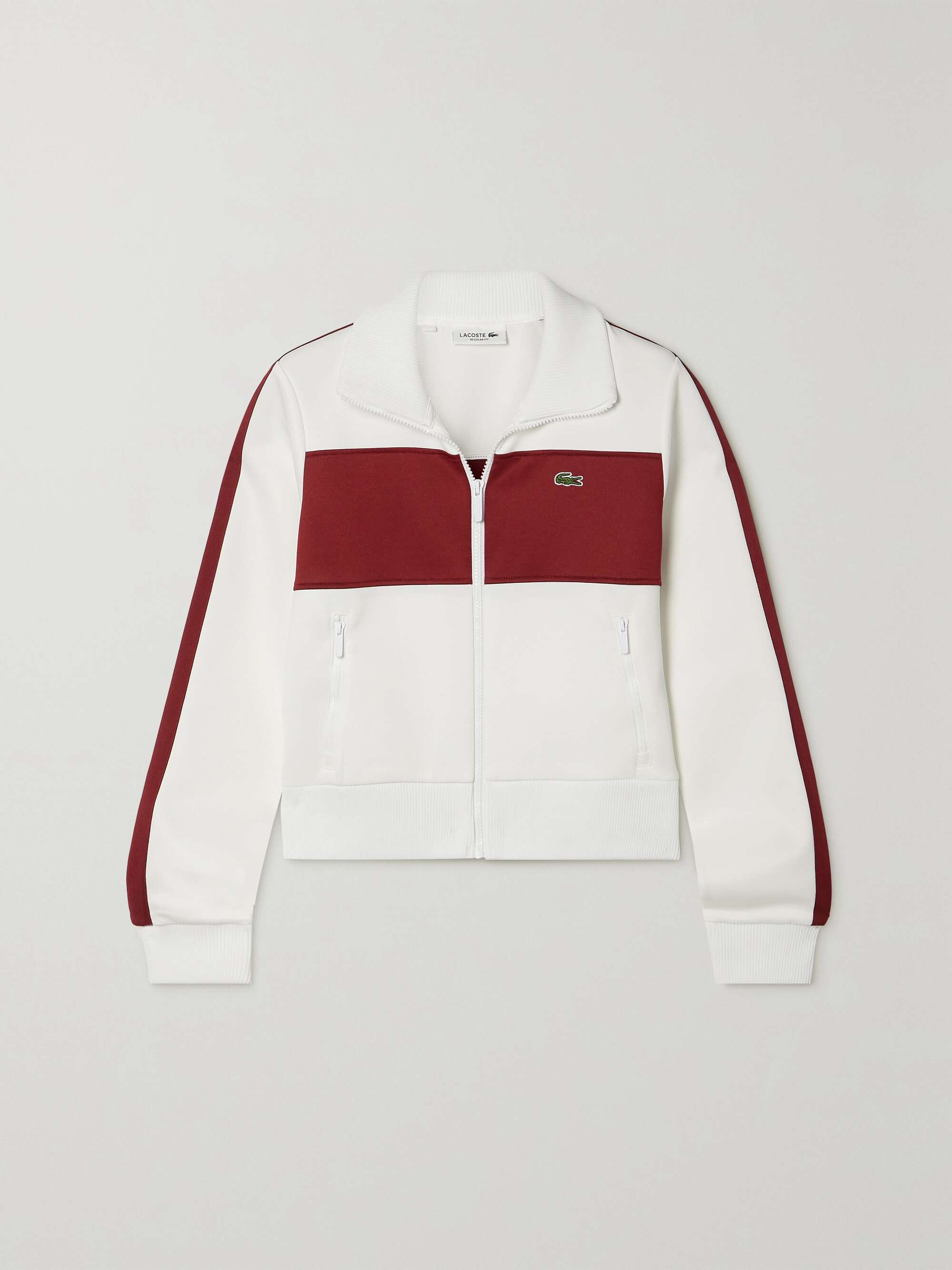 Color-block stretch-jersey track jacket