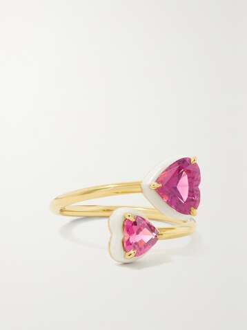 EMILY P. WHEELER + NET SUSTAIN Elsa 18-karat recycled gold, spinel and enamel ring