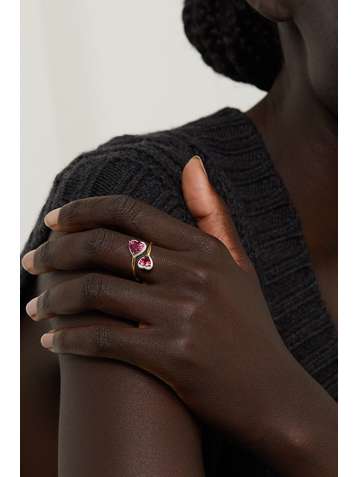 EMILY P. WHEELER + NET SUSTAIN Elsa 18-karat recycled gold, spinel and enamel ring