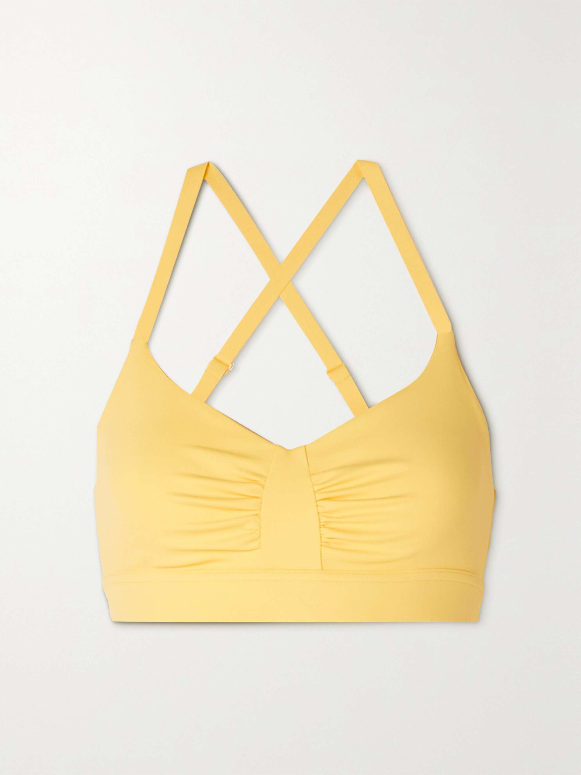 yellow sports bra