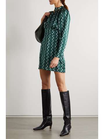 REFORMATION + NET SUSTAIN Samuel printed silk-satin mini dress