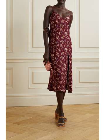 REFORMATION Crimini floral-print crepe midi dress