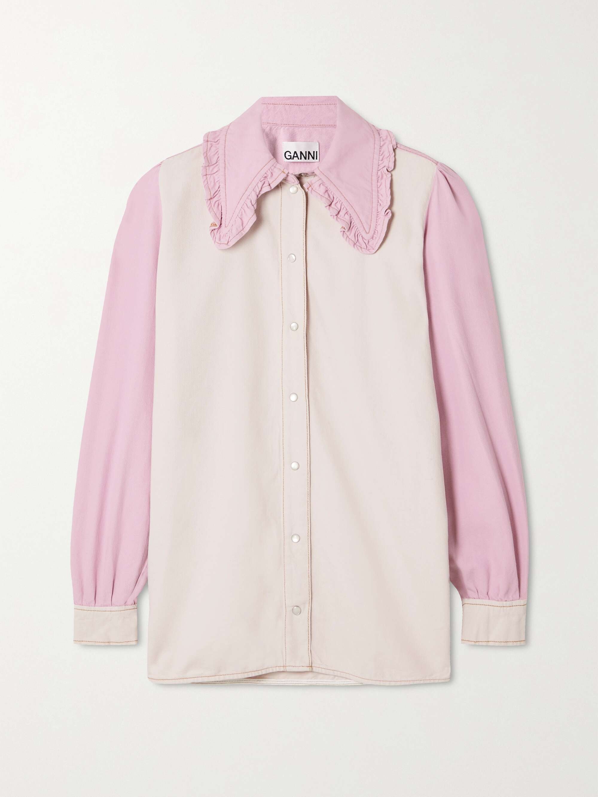 Pastel pink Ruffled two-tone organic 
