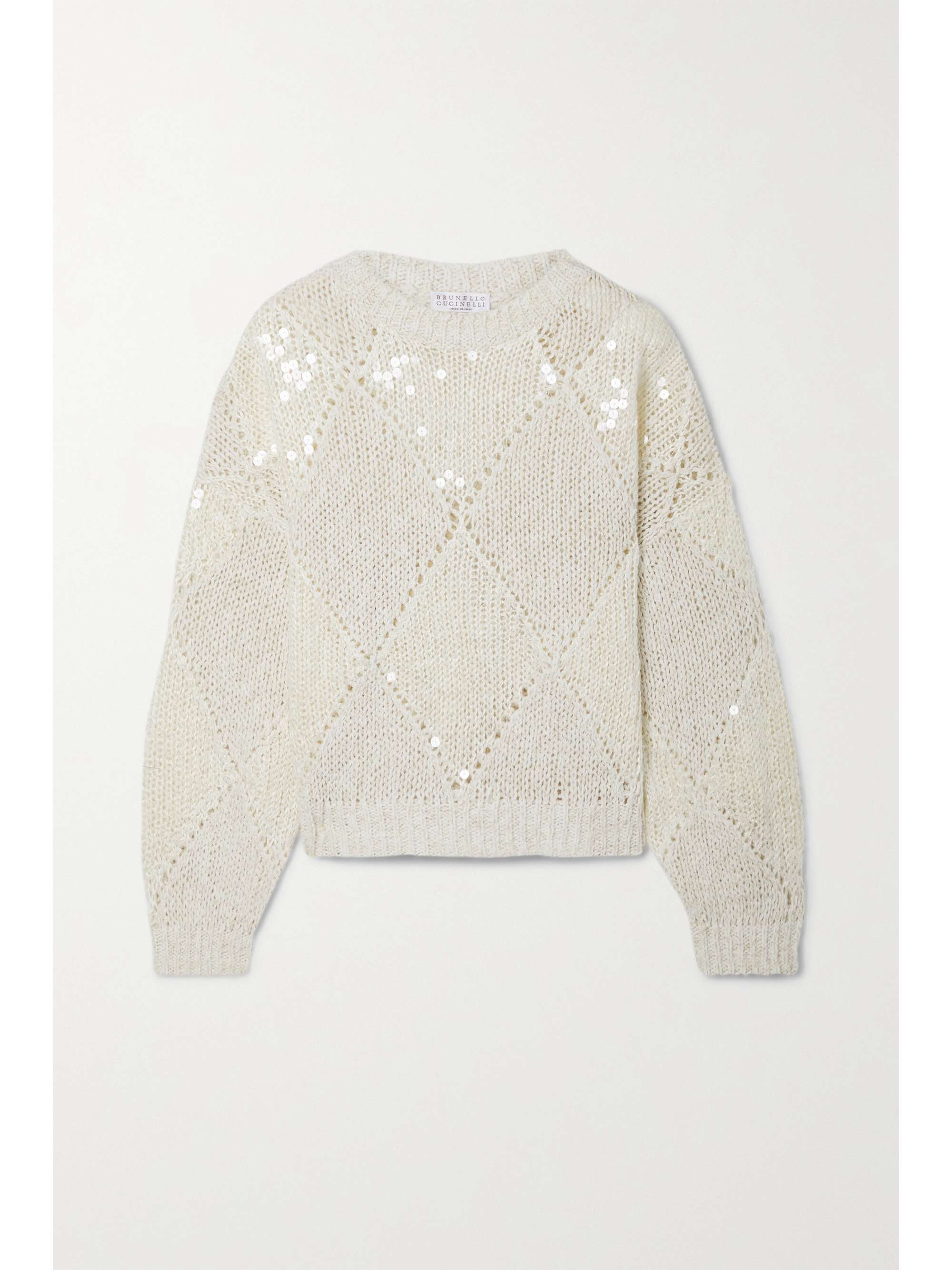 Off-white Sequin-embellished knitted 