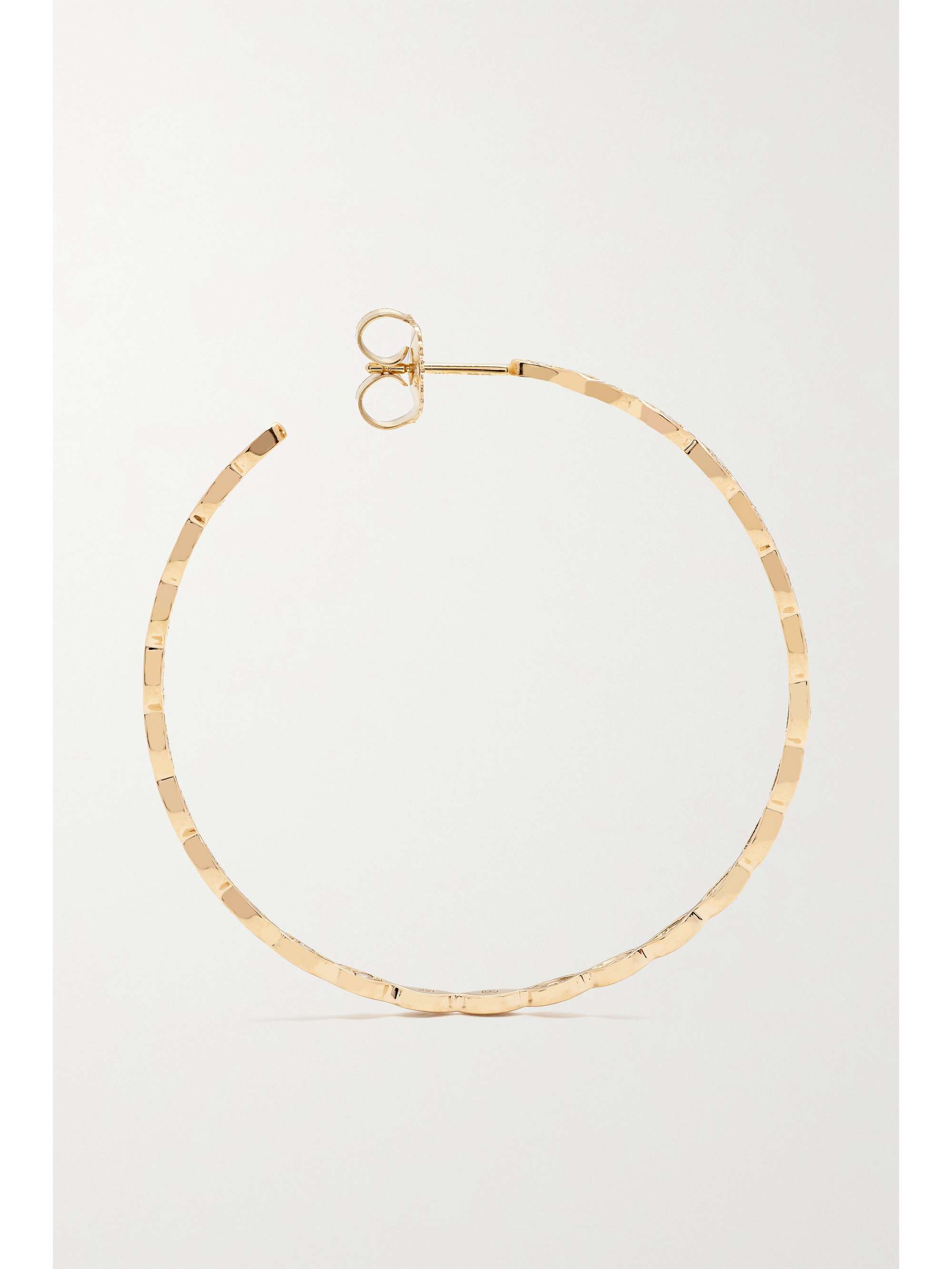 SYDNEY EVAN Evil Eye 14-karat gold diamond hoop earrings