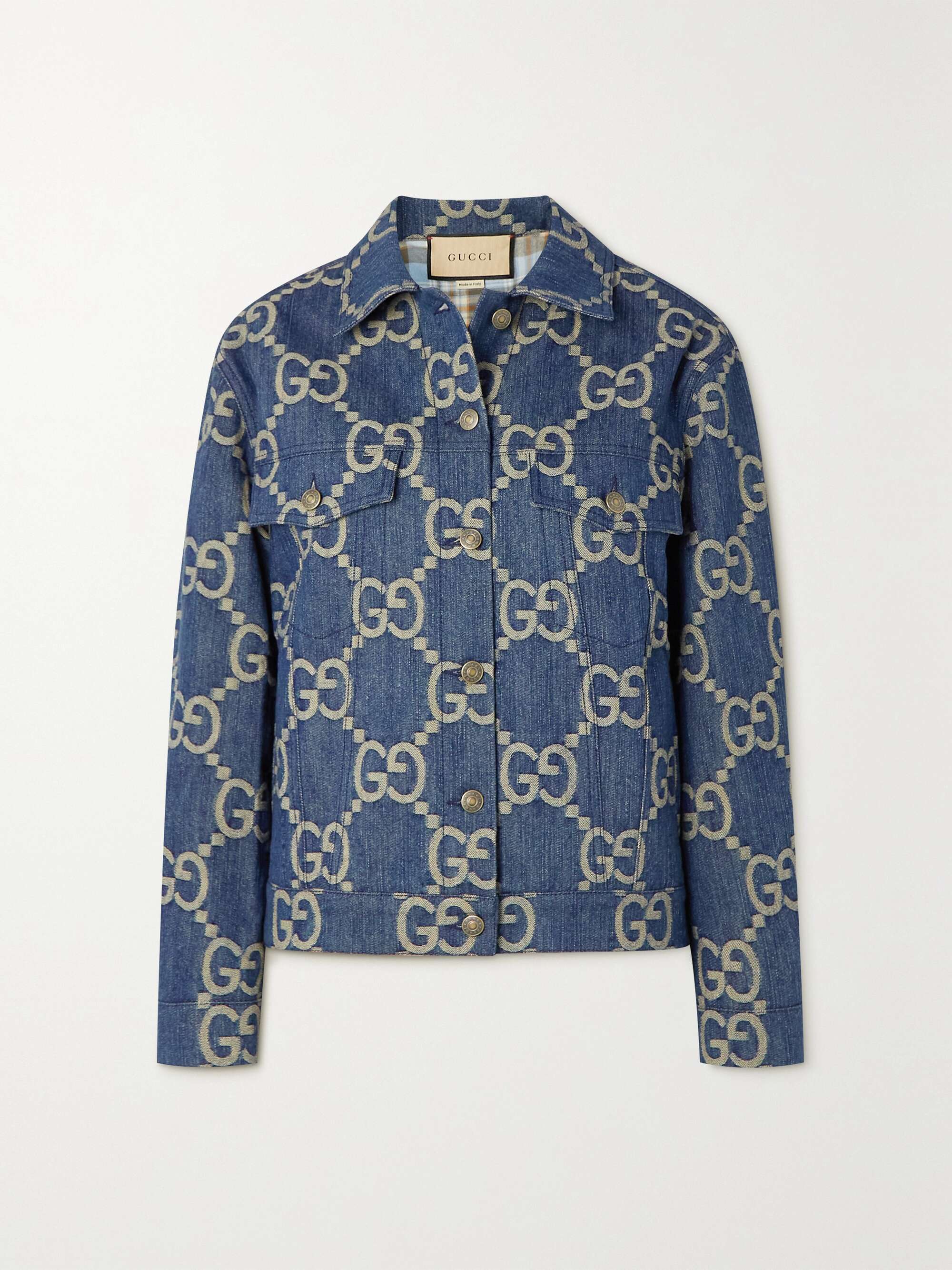 GUCCI denim-jacquard jacket | NET-A-PORTER