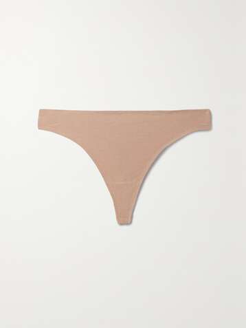 SKIN + NET SUSTAIN Genny stretch organic Pima cotton-jersey thong