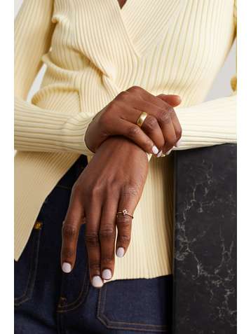 WWAKE Posy gold sapphire and diamond ring