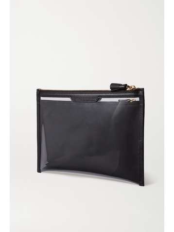 ANYA HINDMARCH Safe Deposit leather-trimmed PVC pouch