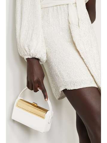 BIENEN-DAVIS Regine satin and gold-dipped tote