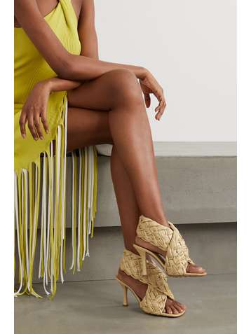 BOTTEGA VENETA Intrecciato leather slingback sandals