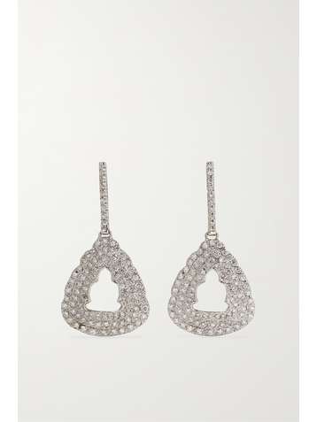 KIMBERLY MCDONALD + NET SUSTAIN 18-karat white gold diamond earrings