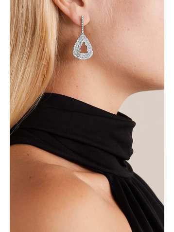 KIMBERLY MCDONALD + NET SUSTAIN 18-karat white gold diamond earrings