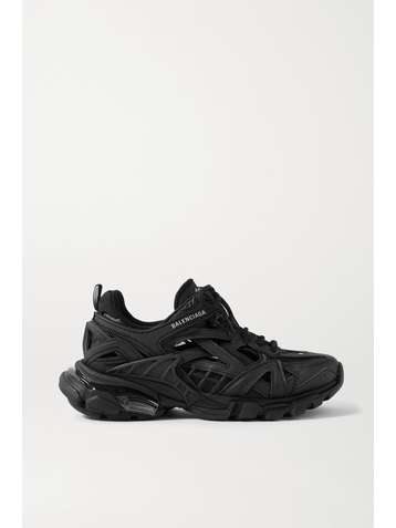 BALENCIAGA Track 2 logo-detailed mesh and rubber sneakers