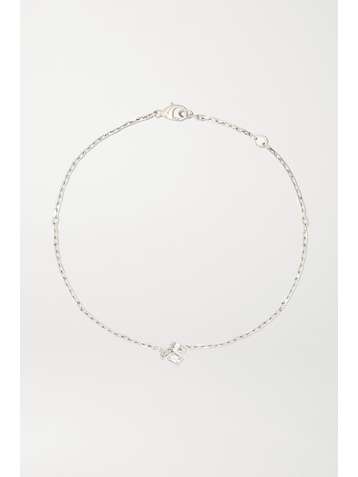 KIMBERLY MCDONALD 18-karat white gold diamond anklet