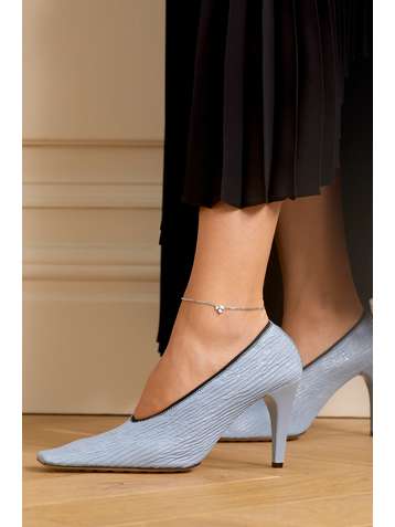 KIMBERLY MCDONALD 18-karat white gold diamond anklet